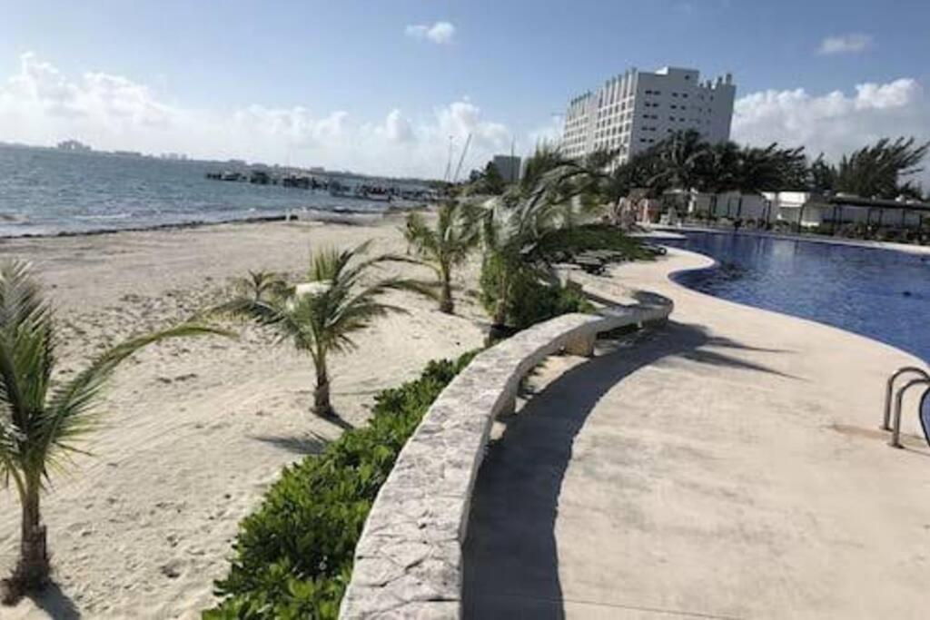 Hermoso Condo De 2 Habitaciones Frente Al Caribe Cancún Eksteriør bilde